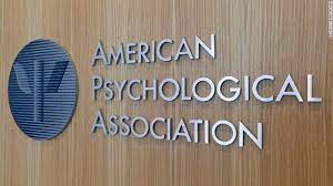 Mi renuncia a la APA, Asociación Estadounidense de Psicología, pues, ha dejado ser una asoción «científica» y se ha convertido en grupo de izquierda.